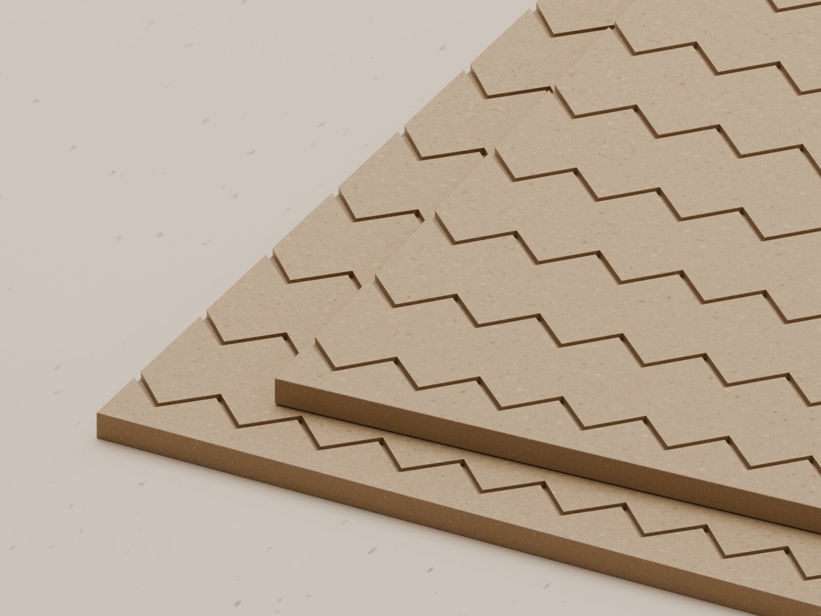 Chevron in ruw mdf
