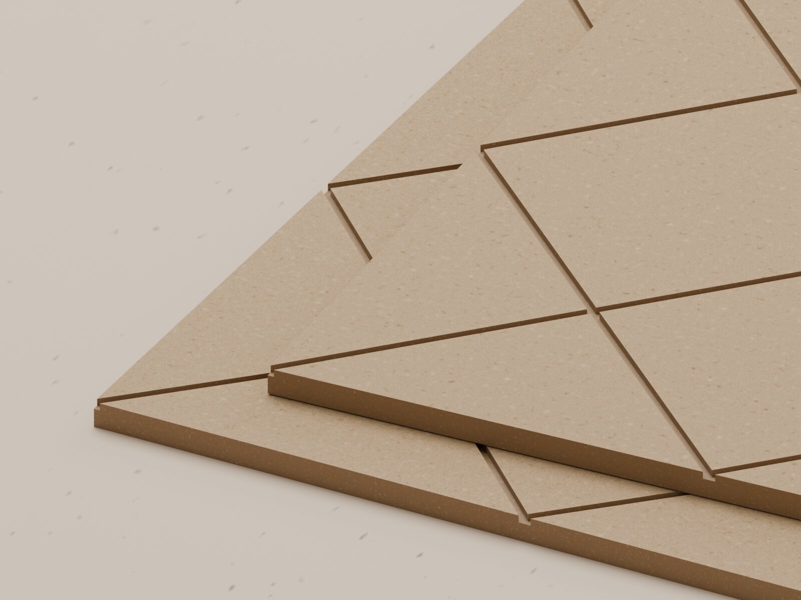 Diamond quilt 2 in ruw mdf