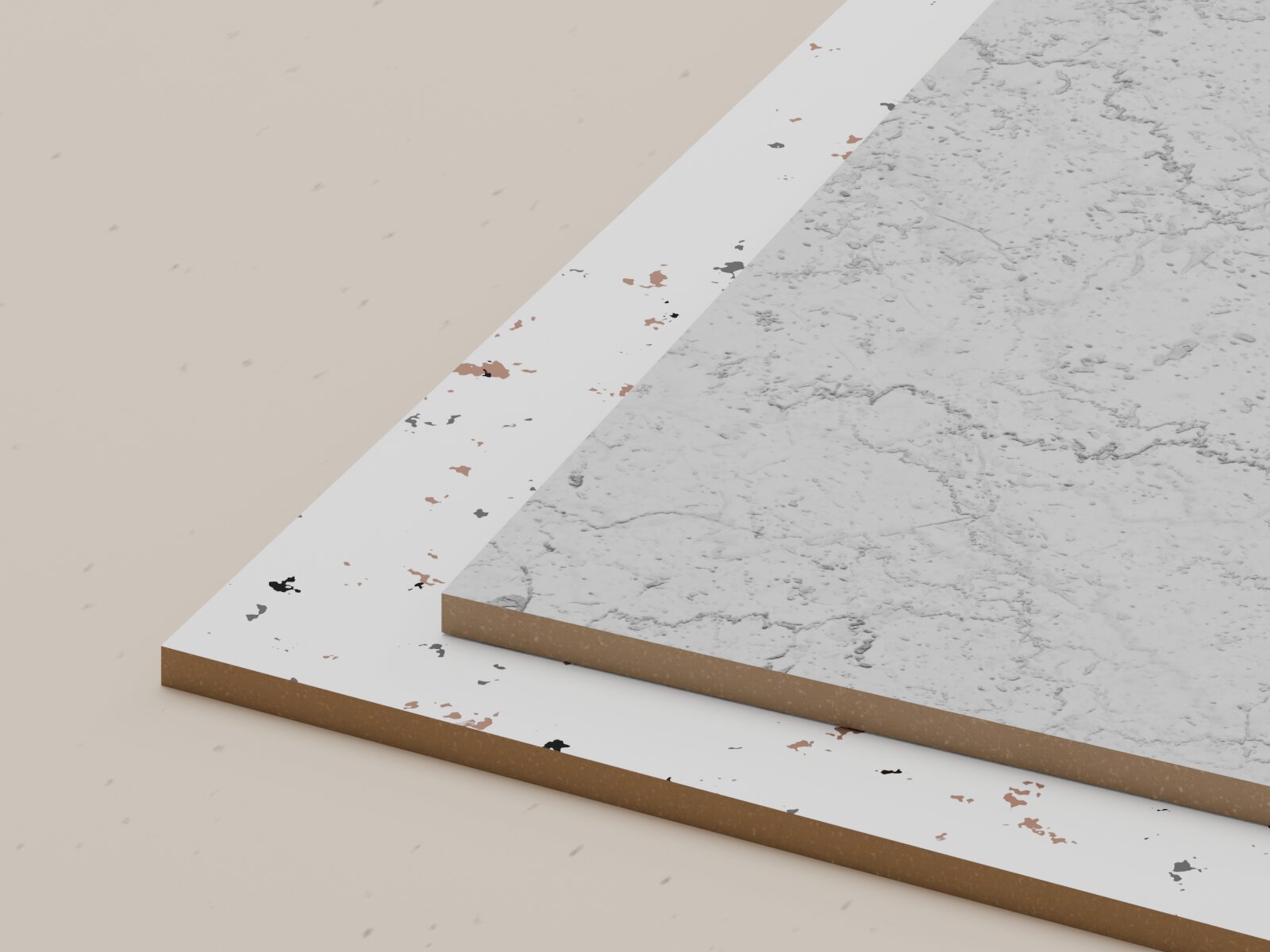 Melamine plaat op MDF-drager