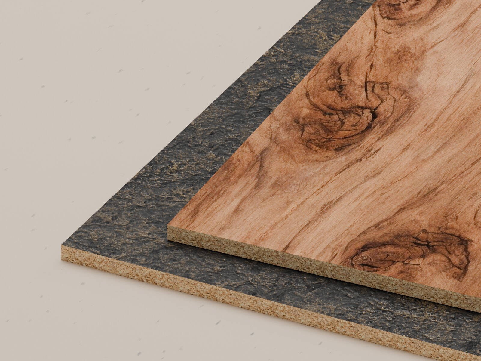Melamine plaat op vezelplaat-drager